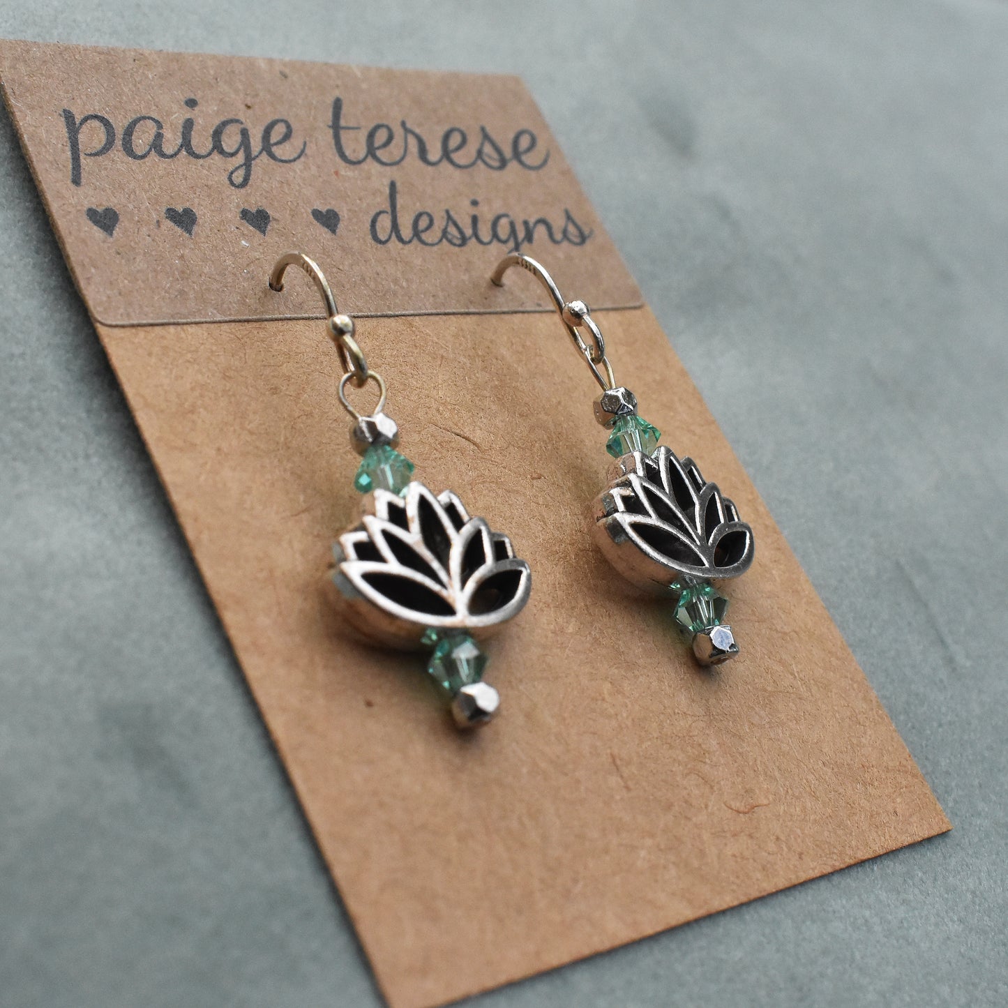 lotus dangle earrings