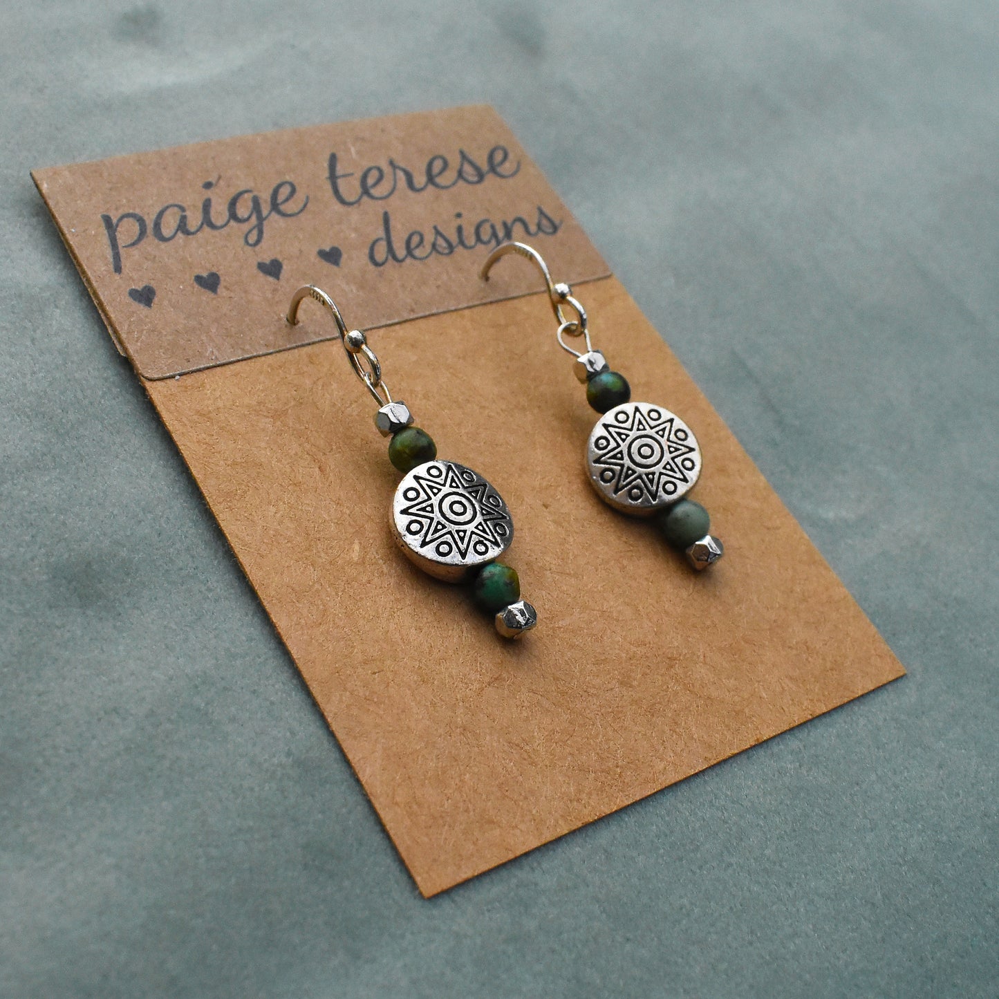 sun dangle earrings