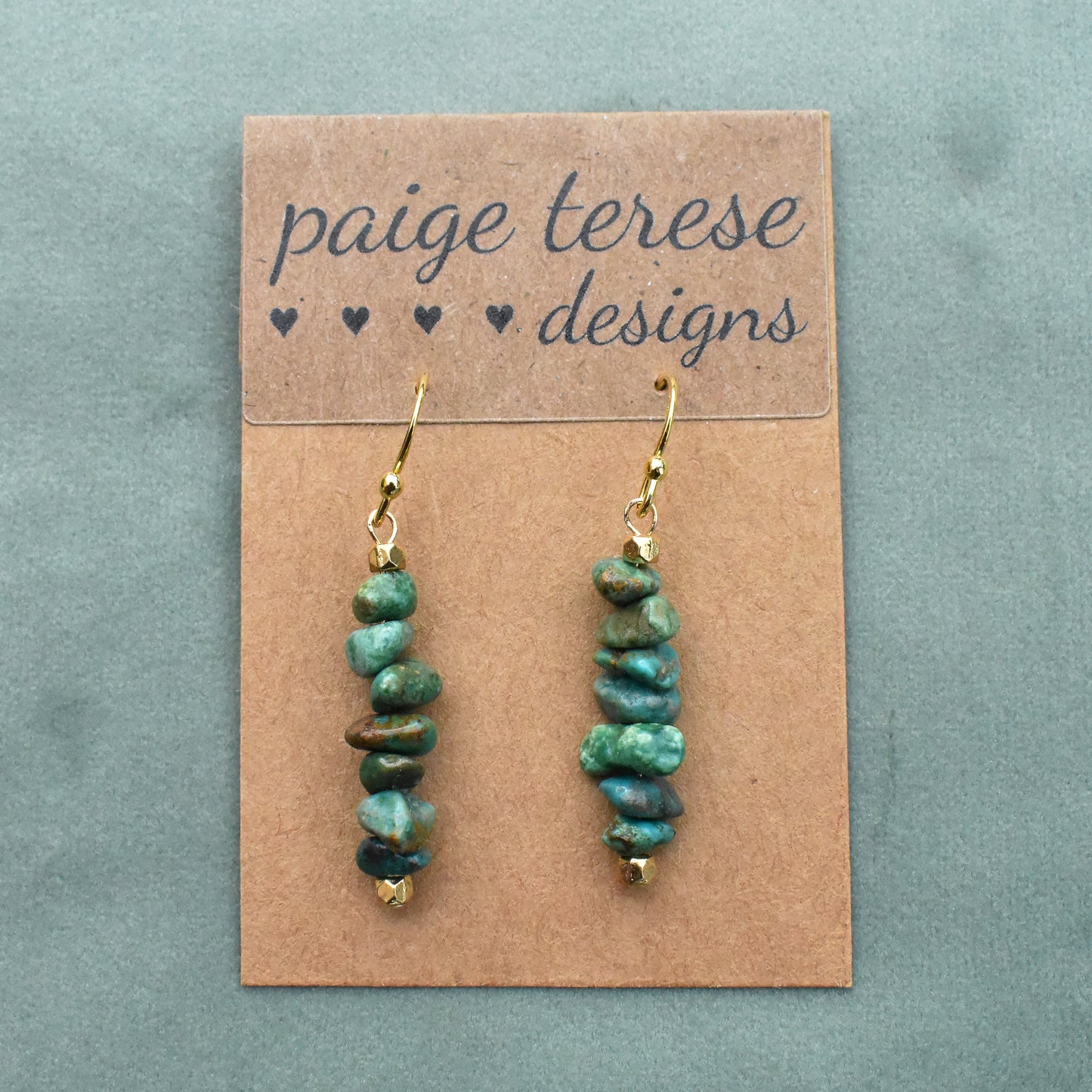 turquoise cairn dangle earrings