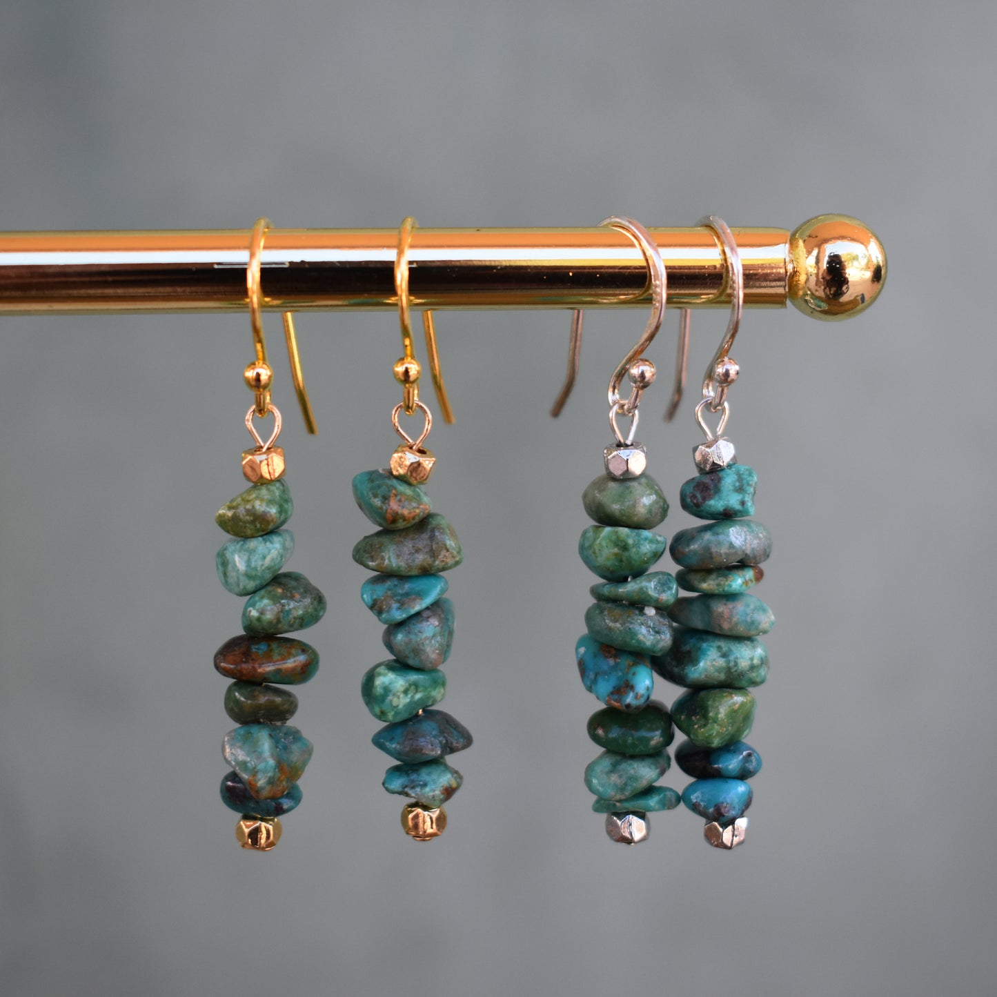 turquoise cairn dangle earrings